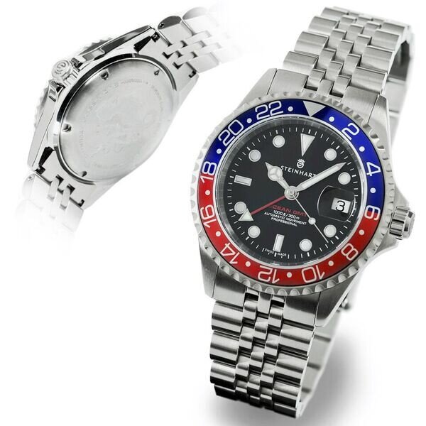 Steinhart GMT OCEAN 1 BLUE RED.2 automatic wristwatch