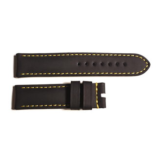 Steinhart Rubber strap black for Ocean 2, size M, yellow stitching