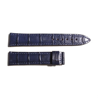 Steinhart leather strap blue croco grain, size M