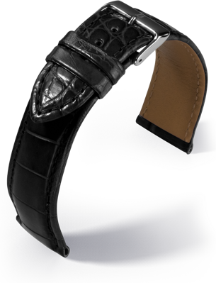 Barington - Louisiana Croco - black - leather strap