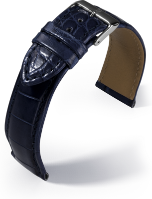 Barington - Louisiana Croco - blue - leather strap