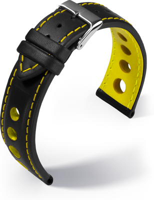 Barington - Racing - yellow - leather strap