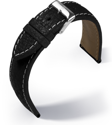 Barington - Water buffalo - black - leather strap