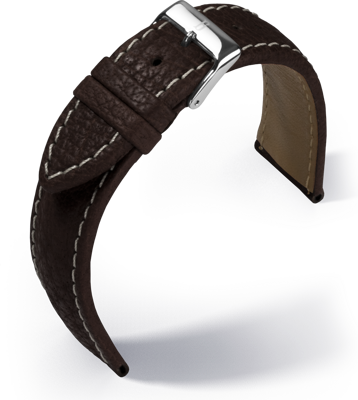 Barington - Water buffalo - dark brown - leather strap