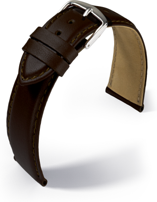 Eulit - Buffalo calf - dark brown - leather strap