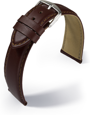 Eulit - Buffalo calf - medium brown - leather strap