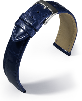 Eulit - Crocodile - blue - leather strap