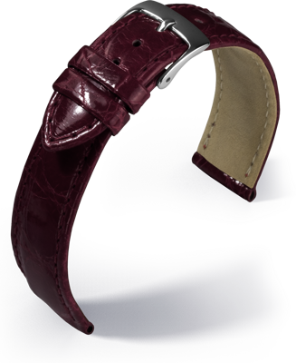 Eulit - Crocodile - bordeaux - leather strap