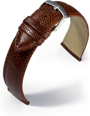 Eulit - Genuine lizard - golden brown - leather strap