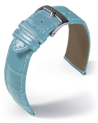 Eulit - Louisiana crocodile look - light blue - leather strap