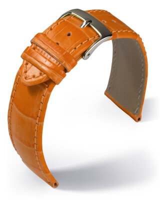 Eulit - Louisiana crocodile look - orange - leather strap