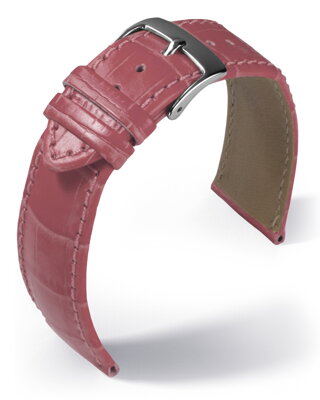 Eulit - Louisiana crocodile look - pink - leather strap
