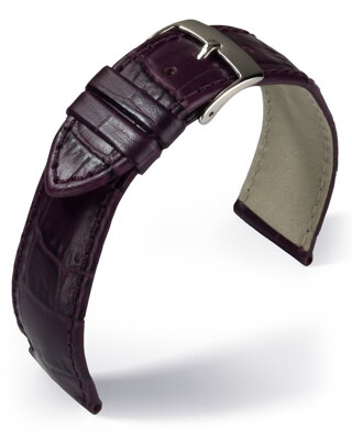 Eulit - Louisiana crocodile look - purple - leather strap