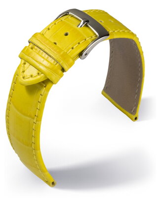 Eulit - Louisiana crocodile look - yellow - leather strap