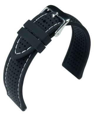Eulit - Silicone Air - black / white - silicone strap