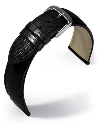Eulit - Teju lizard look - black - leather strap