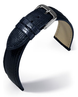 Eulit - Teju lizard look - blue - leather strap