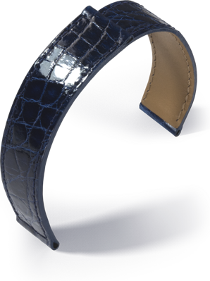 Eulux - Crocodile for Cartier - blue - leather strap