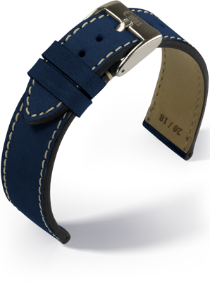 Eulux - Vintage nubuk - blue - leather strap