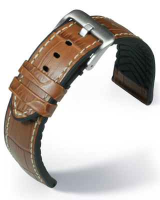 EUTec- Belize - golden brown - leather/rubber strap
