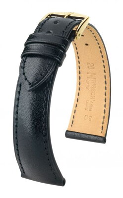 Hirsch Siena - black - leather strap