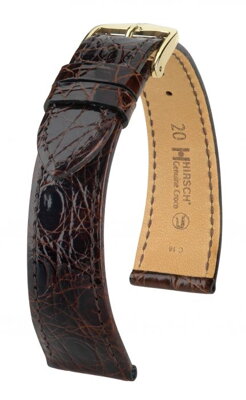 Hirsch Genuine croco - brown - leather strap
