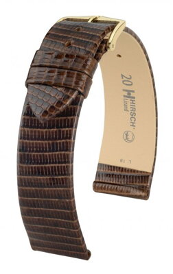 Hirsch Lizard - brown - leather strap
