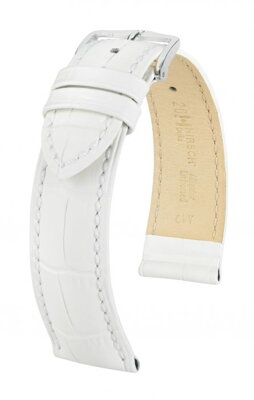 Hirsch Duke - white - leather strap