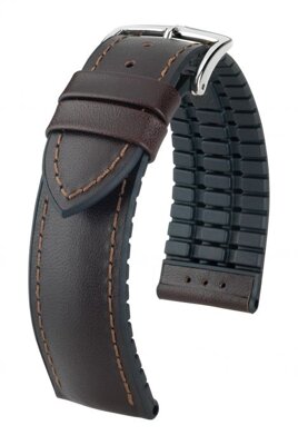 Hirsch James - brown - rubber / leather strap