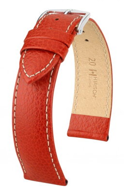 Hirsch Kansas - red / white - leather strap