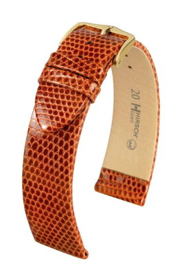 Hirsch Lizard - golden brown - leather strap