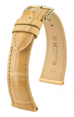 Hirsch London - beige shiny alligator - leather strap