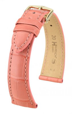 Hirsch London - pink alligator - leather strap