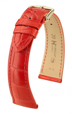 Hirsch London - red alligator - leather strap