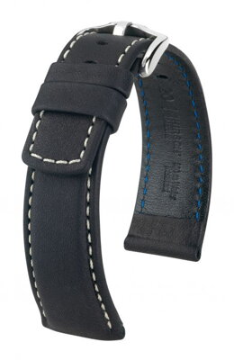 Hirsch Mariner - black - leather strap
