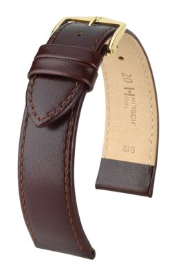Hirsch Osiris - brown shiny - leather strap
