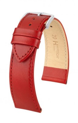 Hirsch Osiris - red shiny - leather strap