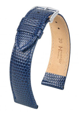 Hirsch Rainbow - blue - leather strap
