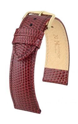 Hirsch Rainbow - burgundy - leather strap
