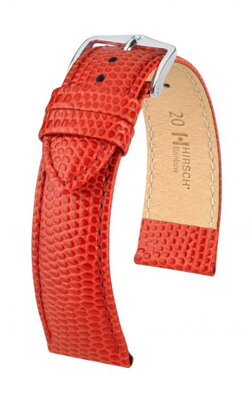 Hirsch Rainbow - red - leather strap