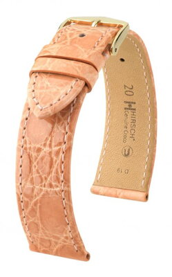 Hirsch Genuine croco - rose - leather strap