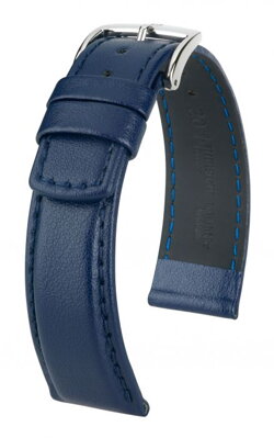 Hirsch Runner - blue - leather strap