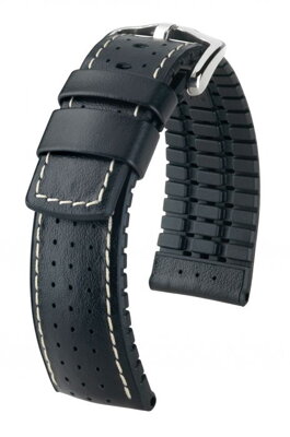 Hirsch Tiger - black - leather strap