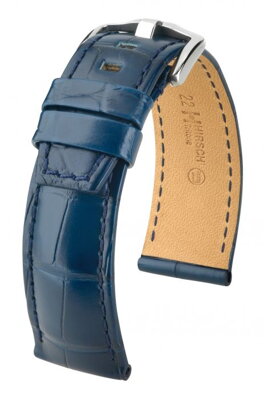 Hirsch Tritone - blue - leather strap