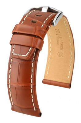 Hirsch Tritone - golden brown - leather strap