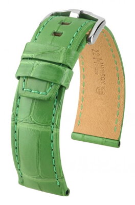 Hirsch Tritone - green - green stitching - leather strap