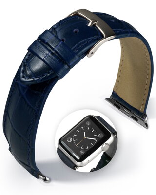 Denver - Smart Apple Watch - blue - leather strap