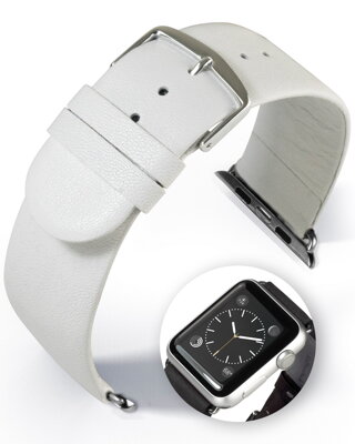 Detroit - Smart Apple Watch - white - leather strap