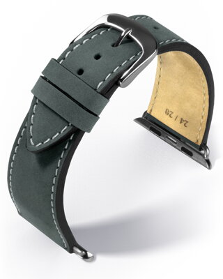 Smart  Wear Single Apple Watch - green - leather strap