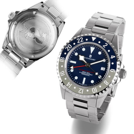 Steinhart Ocean 3 GMT Blue-Grey ceramic